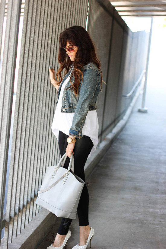 Two Ways to Wear Yoga Pants Out Glam Latte