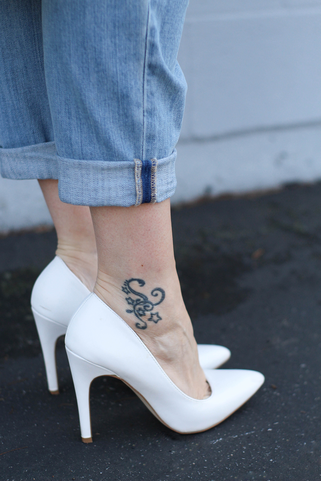 white pumps