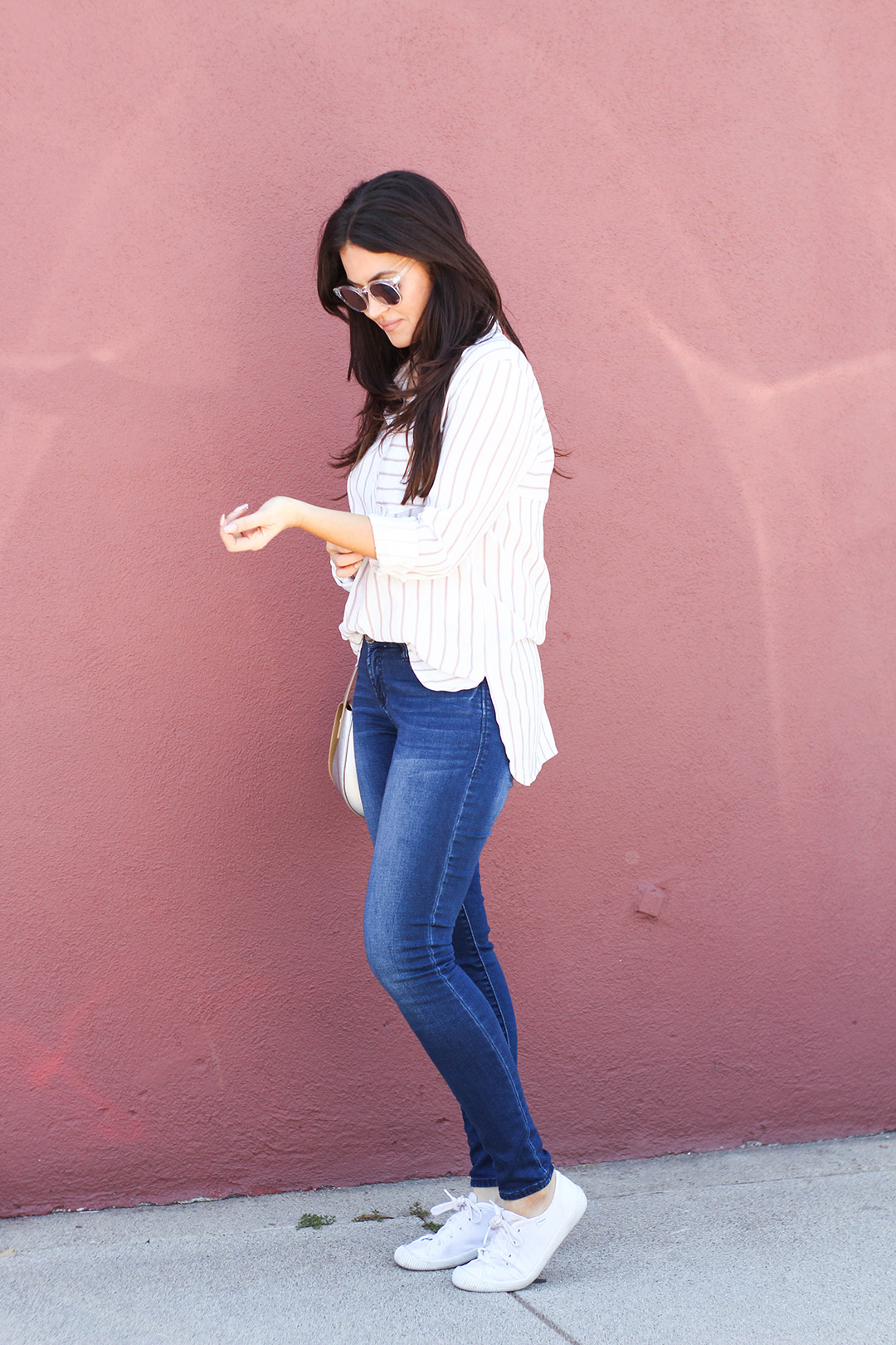 denim and button down