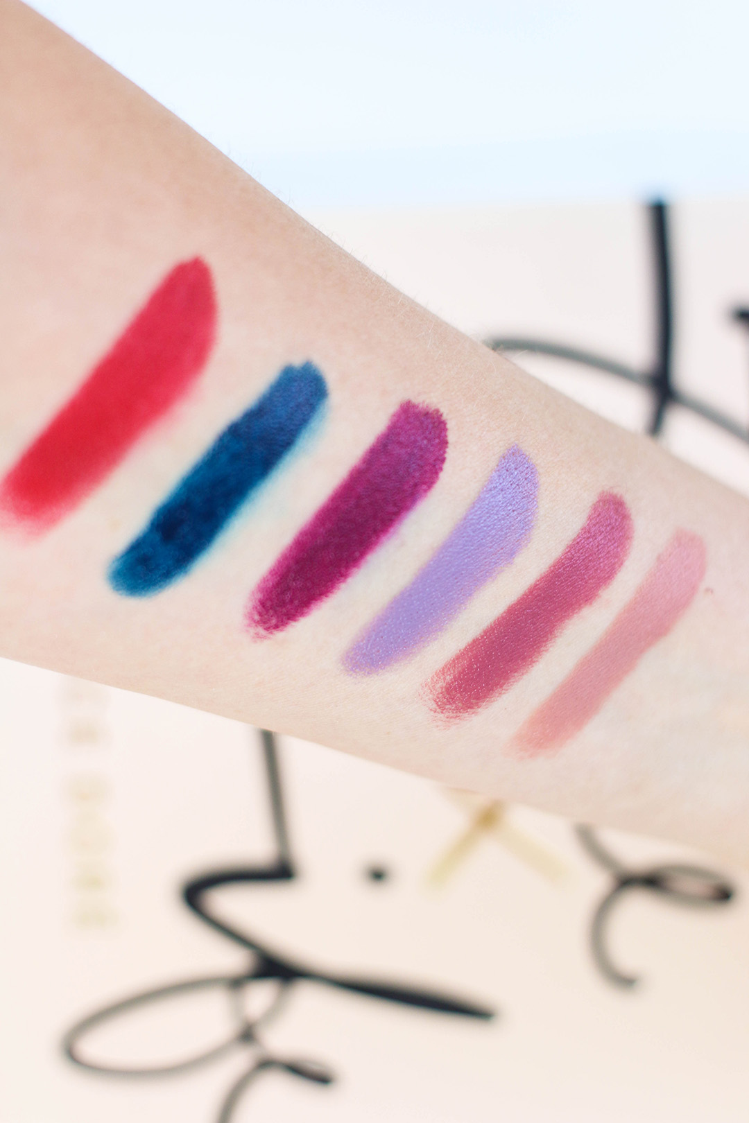 artist rouge lipsticks swatches